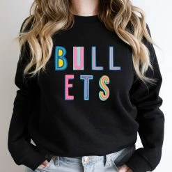 Hustle And Heart NC Bullets Colorful Graphic Tee