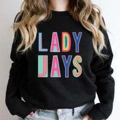 Hustle And Heart NC Lady Jays Colorful Graphic Tee