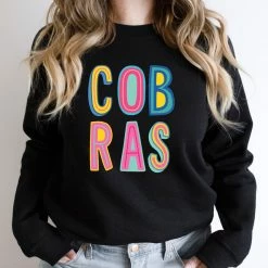 Hustle And Heart NC Cobras Colorful Graphic Tee