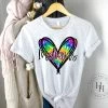 Hustle & Heart NC Indians Tie Dye Heart Screenprint Transfer