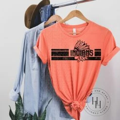 Hustle & Heart NC Indians Varsity Screenprint Transfer Transfers