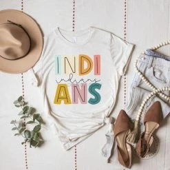 Hustle & Heart NC Indians Water Color Graphic Tee Mascot Pride