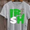 Hustle And Heart NC Lightning Bolt Designs Irish Green/White Lightning Bolt Graphic Tee