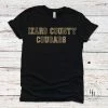 Hustle And Heart NC Faux Chenille And Glitter Letter Patch Tees Izard County Cougars Faux Chenille Letters Graphic Tee