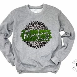 Hustle & Heart NC JHS Marching Band Faux Glitter Leopard Circle Designs