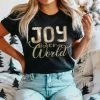 Hustle & Heart NC Joy To The World Graphic Tee Christmas