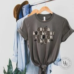 Hustle & Heart NC NSFW & Adult Humor Just A Little Ray Of Pitch Black Graphic Tee