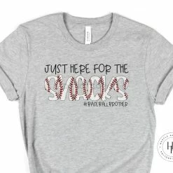 Hustle & Heart NC Mascot Pride Just Here For The Snacks #baseballbrother Graphic Tee