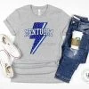 Hustle And Heart NC Lightning Bolt Designs Kentucky Lightning Bolt Graphic Tee