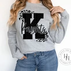 Hustle & Heart NC Transfers Knights Black Leopard Screenprint Transfer