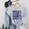 Hustle And Heart NC Knights Blue Lightning Bolt Graphic Tee