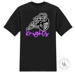 Hustle & Heart NC Knights Purple Neon Mascot Neon Mascots