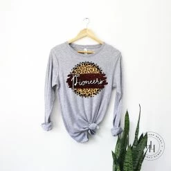 Hustle & Heart NC Faux Glitter Leopard Circle Designs Lady Pioneers