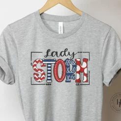 Hustle & Heart NC Lady Storm Doodle Graphic Tee School Doodle Designs