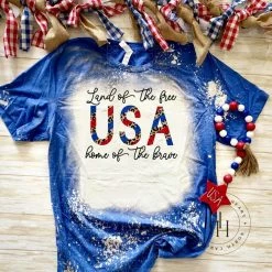 Hustle & Heart NC Land Of The Free USA Home Of The Brave Screenprint Transfer