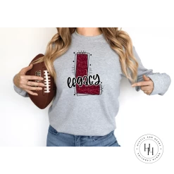 Hustle & Heart NC Legacy Maroon Glitter Varsity Doodle