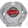 Hustle & Heart NC Legends Fastpitch Faux Glitter Leopard Circle Designs