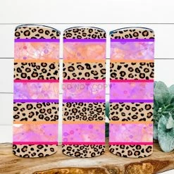 Hustle & Heart NC Leopard Stripe Completed 20oz Skinny Tumbler