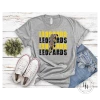 Hustle And Heart NC Leopards Yellow Lightning Bolt Graphic Tee Lightning Bolt Designs
