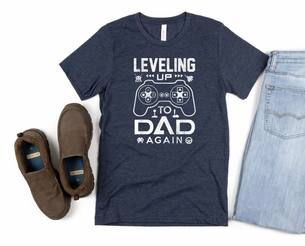 Hustle And Heart NC Leveling Up Graphic Tee Father's Day