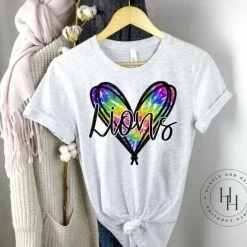 Hustle & Heart NC Lions Heart Tie Dye Mascot - SUBLIMATION TRANSFER