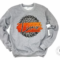 Hustle & Heart NC Lions Orange/Black With White Outline