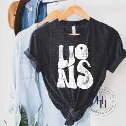 Hustle & Heart NC Lions Retro Screenprint Transfer Transfers