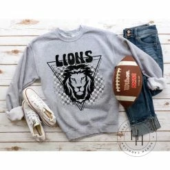 Hustle & Heart NC Lions Triangle Mascot Screenprint Transfer