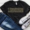 Hustle And Heart NC Longhorns Black/Gold Faux Chenille Letters Graphic Tee