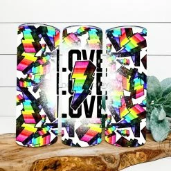 Hustle & Heart NC Love Bolt Completed 20oz Skinny Tumbler