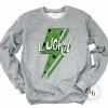 Hustle & Heart NC St. Patrick's Day Lucky Lightning Bolt