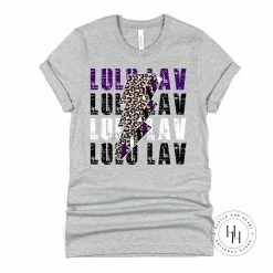 Hustle And Heart NC Lulu Lav Lightning Bolt Graphic Tee Lightning Bolt Designs