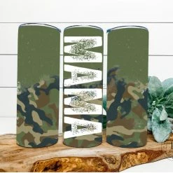 Hustle & Heart NC Mama Camo Completed 20oz Skinny Tumbler
