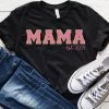Hustle & Heart NC MAMA EST Pink Faux Chenille Graphic Tee