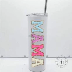 Hustle & Heart NC MAMA Faux Chenille Completed 20oz Skinny Tumbler