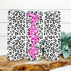 Hustle & Heart NC Tumbler Of The Week Mama Neon Leopard Completed 20oz Skinny Tumbler