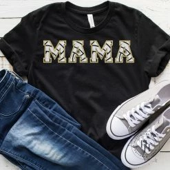 Hustle And Heart NC Mama Volleyball Faux Chenille Letters Graphic Tee