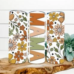 Hustle & Heart NC Mama Wildflower Completed 20oz Skinny Tumbler