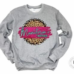Hustle & Heart NC Mavictoria’s Boutique Hot Pink And Teal Faux Glitter Leopard Circle Designs