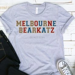 Hustle And Heart NC Faux Chenille And Glitter Letter Patch Tees Melbourne Bearkatz Faux Chenille Letters Graphic Tee