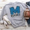 Hustle & Heart NC Miners Carolina Blue Glitter Varsity Doodle School Doodle Designs
