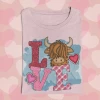 Hustle & Heart NC LOVE Highland Cow Valentine's Day Graphic Tee