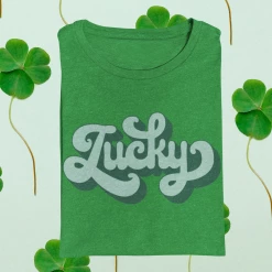 Hustle & Heart NC Lucky Retro Text Graphic Tee