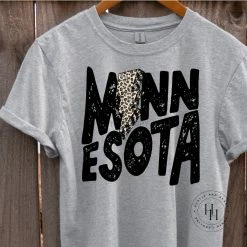 Hustle And Heart NC Lightning Bolt Designs Minnesota Lightning Bolt Graphic Tee