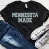Hustle And Heart NC Minnesota Made Black Tee Faux Chenille Letters Graphic Tee Faux Chenille And Glitter Letter Patch Tees