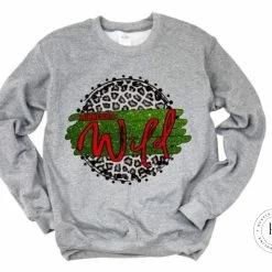 Hustle & Heart NC Faux Glitter Leopard Circle Designs Minnesota Wild