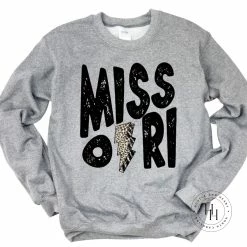 Hustle And Heart NC Missouri Lightning Bolt Graphic Tee