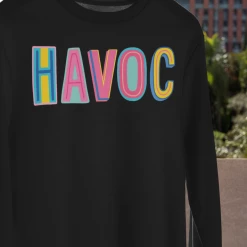 Hustle And Heart NC Havoc Colorful Graphic Tee Colorful Block Mascots