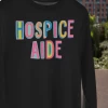 Hustle And Heart NC Colorful Block Mascots Hospice Aide Colorful Graphic Tee