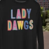 Hustle And Heart NC Lady Dawgs Colorful Graphic Tee Colorful Block Mascots